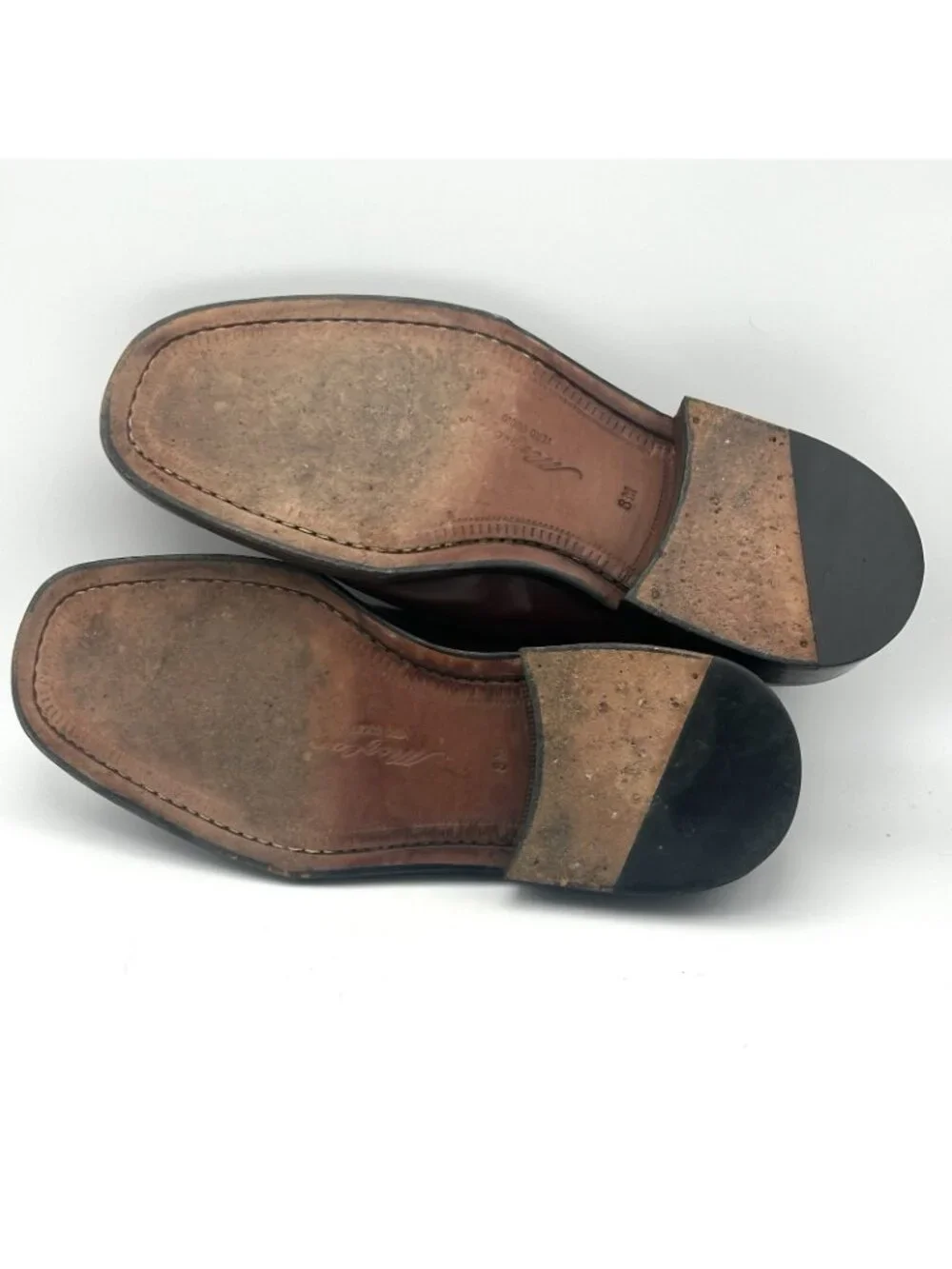 Mezlan Banderas Handmade Dress Shoes Men’s 8 Brown Leather Derby Lace Up 29057